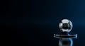 Sleek chrome ball illuminated in a dark void Royalty Free Stock Photo