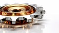 Sleek Chrome Cogwheel: A Symbol of Competitive Edge