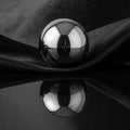 Sleek Chrome Sphere with Dramatic Reflection Royalty Free Stock Photo