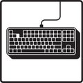 Sleek Computer Keyboard Vector Illustration for Digital Input and Modern Technology Use Royalty Free Stock Photo