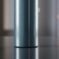 A sleek, cylindrical pillar with a smooth, reflective surface resembling blue marble Royalty Free Stock Photo