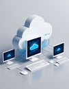 Cloud Computing Service Illustration Royalty Free Stock Photo
