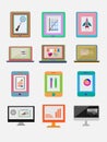 Sleek design a set of books. Modern style icons infographic. Vec Royalty Free Stock Photo