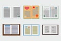 Sleek design a set of books. Modern style icons infographic. Royalty Free Stock Photo