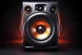 Sleek Design, Superior Sound: Music Soundspeaker Marvel. Royalty Free Stock Photo