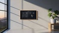 Smart Home Control Panel on Wall with Sunset View, Modern Technology, Automation Royalty Free Stock Photo