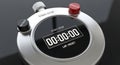 Sleek digital stopwatch showing zero time ready to start Royalty Free Stock Photo
