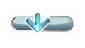 Sleek Download Button with a Bright Blue Arrow, vector design Generative AI Royalty Free Stock Photo