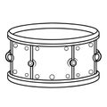Sleek drum outline icon in vector format for music-themed designs