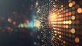 Sleek floating dot chart with softly glowing dots in multiple hues, hovering in air with a subtly blurred backdrop