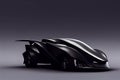 Sleek futuristic cyberpunk-inspired sports car with lightning-fast performance