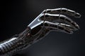 Sleek and futuristic image of a robotic hand. Beautiful illustration picture. Generative AI