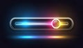 Neon Loading Bar UI Element with. Royalty Free Stock Photo