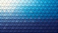 Abstract geometric background with a deep blue gradient across a modern triangular pattern. Royalty Free Stock Photo