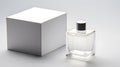 Sleek Glass Bottle Template: Perfume Package Mockup with Steel Sprayer