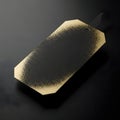 A sleek, gold-colored rectangular object with a glittering surfa Royalty Free Stock Photo