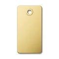 A sleek gold-colored rectangular object with a hole at the top center Royalty Free Stock Photo