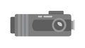 Sleek Grey Video Camera Flat Icon Vector Illustration, vector design Generative AI Royalty Free Stock Photo
