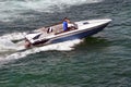 Sleek High-End Blue and White Motorboat