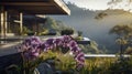 Luxury Home Surrounded By Flowering Plants In Unreal Engine Style