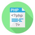 Modern PHP File Icon with Code Snippet Design Royalty Free Stock Photo