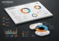 A sleek infographic design showcases various charts and graphs. Royalty Free Stock Photo