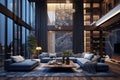 Sleek Luxury Interior with Large Windows