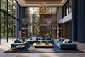 Sleek Luxury Interior with Large Windows