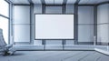 A sleek media wall with a blank screen LCD, surrounded by white acoustic panels for a modern look Royalty Free Stock Photo