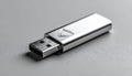 Sleek Metal USB Drive for Secure Data Storage Royalty Free Stock Photo
