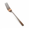 Sleek Metallic Finish Fork With Dark Bronze Streaks