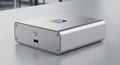Sleek Metallic Network Device with Wi-Fi and USB Royalty Free Stock Photo
