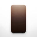 Sleek metallic rectangular panel with a dark bronze finish displayed against a plain background Royalty Free Stock Photo
