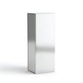 A sleek metallic rectangular pillar standing on a neutral surface Royalty Free Stock Photo