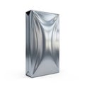 Sleek metallic rectangular vase with curved design isolated on transparent background Royalty Free Stock Photo