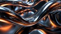 Sleek metallic rods intersecting and forming abstract structures, reflecting on a glossy black surface, 3D Royalty Free Stock Photo