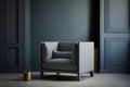 a sleek and minimalist armchair with clean lines and a comfortable padded seat