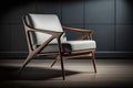 a sleek and minimalist armchair with clean lines and a comfortable padded seat