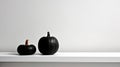 A sleek and minimalist composition with a focus on simplicity, showcasing a single pumpkin in a monochromatic setting, emphasizing Royalty Free Stock Photo