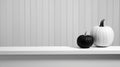 A sleek and minimalist composition with a focus on simplicity, showcasing a single pumpkin in a monochromatic setting, emphasizing Royalty Free Stock Photo