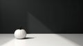 A sleek and minimalist composition with a focus on simplicity, showcasing a single pumpkin in a monochromatic setting, emphasizing Royalty Free Stock Photo