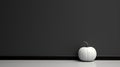 A sleek and minimalist composition with a focus on simplicity, showcasing a single pumpkin in a monochromatic setting, emphasizing Royalty Free Stock Photo