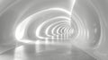 Sleek minimalist design of an underground tunnel with a curved structure, blending modern aesthetics with practical Royalty Free Stock Photo