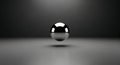 Chrome Sphere on Gray Background Royalty Free Stock Photo