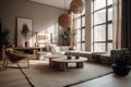Sleek minimalist living room