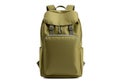 Sleek minimalist olive green backpack with isolated Royalty Free Stock Photo