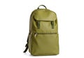 Sleek minimalist olive green backpack with isolated Royalty Free Stock Photo