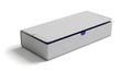 Sleek Minimalist White and Blue Product Packaging Box Royalty Free Stock Photo
