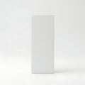 A sleek, minimalist white rectangular box standing upright against a plain background Royalty Free Stock Photo