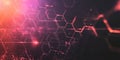 A sleek and modern abstract background with layered hexagonal grids, softly illuminated by a pulsing Royalty Free Stock Photo